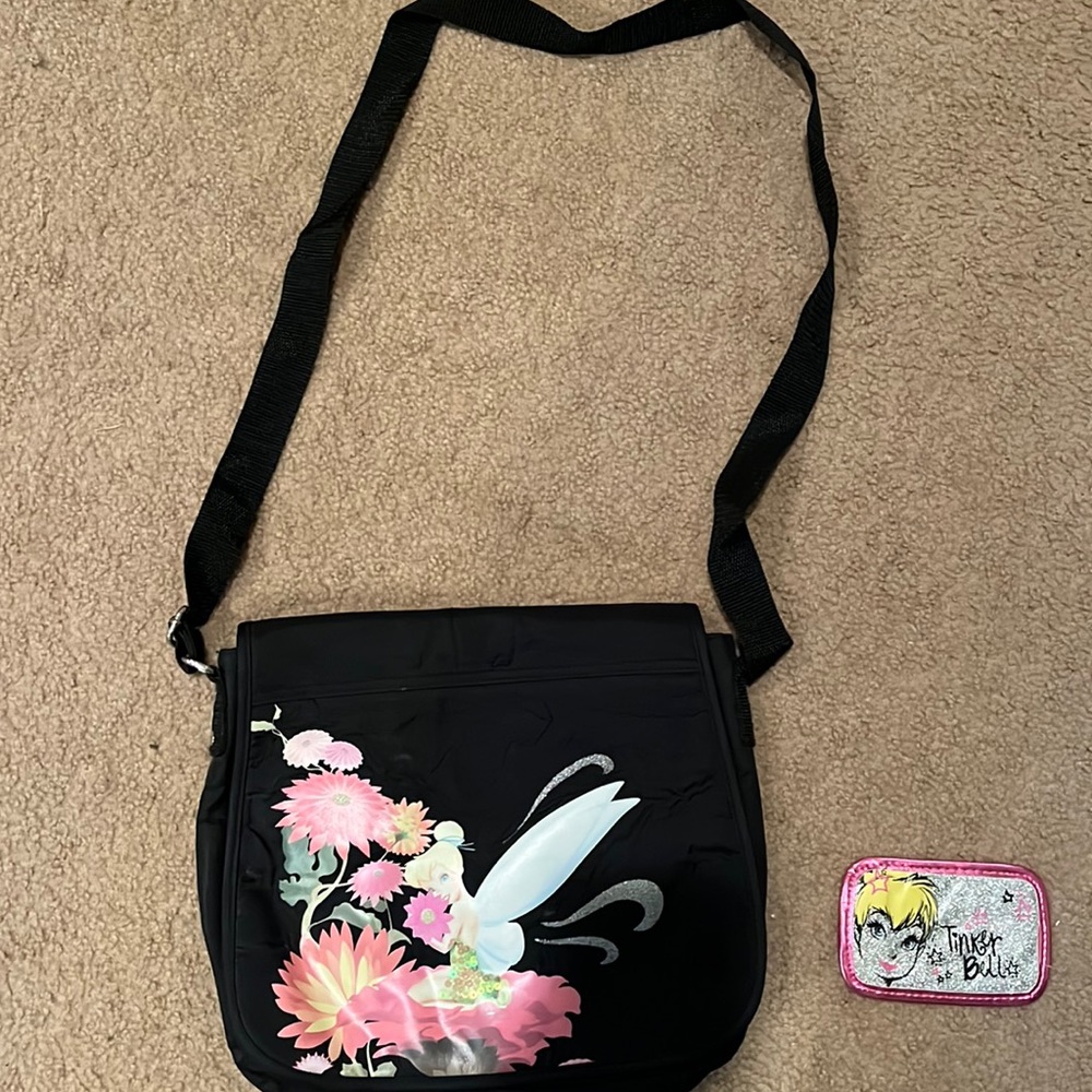 Tinker bell messenger bag and luggage tag